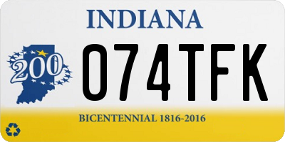 IN license plate 074TFK