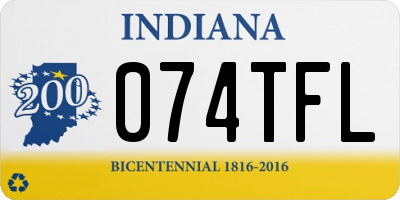 IN license plate 074TFL