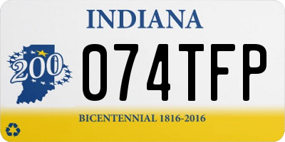 IN license plate 074TFP
