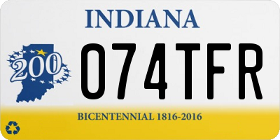 IN license plate 074TFR