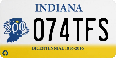 IN license plate 074TFS