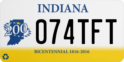IN license plate 074TFT