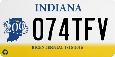 IN license plate 074TFV