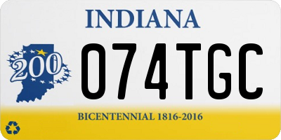 IN license plate 074TGC