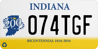 IN license plate 074TGF