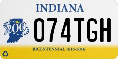 IN license plate 074TGH