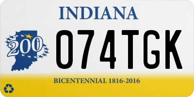 IN license plate 074TGK
