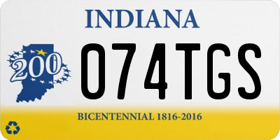 IN license plate 074TGS
