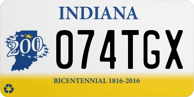 IN license plate 074TGX