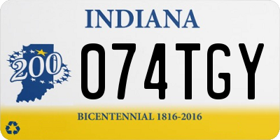 IN license plate 074TGY
