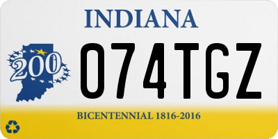 IN license plate 074TGZ