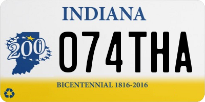 IN license plate 074THA