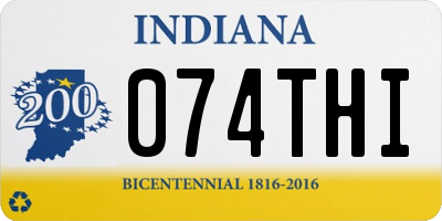 IN license plate 074THI