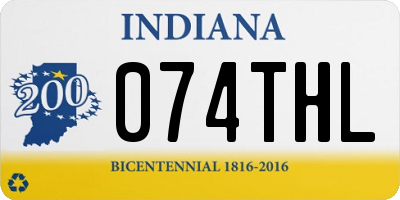 IN license plate 074THL