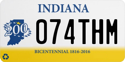 IN license plate 074THM