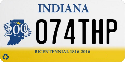 IN license plate 074THP