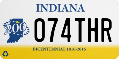 IN license plate 074THR