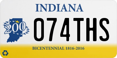IN license plate 074THS