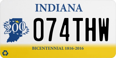 IN license plate 074THW