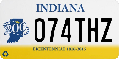 IN license plate 074THZ