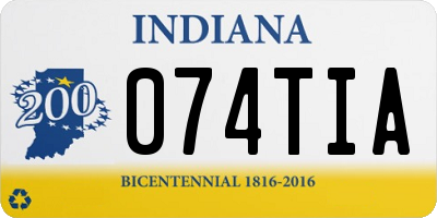 IN license plate 074TIA