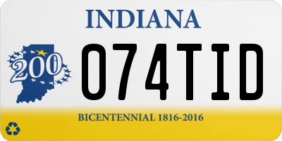 IN license plate 074TID