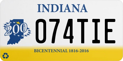 IN license plate 074TIE