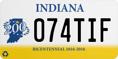 IN license plate 074TIF