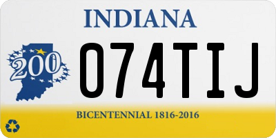 IN license plate 074TIJ