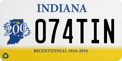IN license plate 074TIN