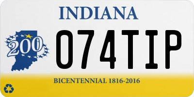 IN license plate 074TIP