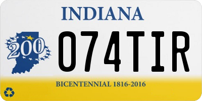 IN license plate 074TIR