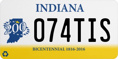 IN license plate 074TIS