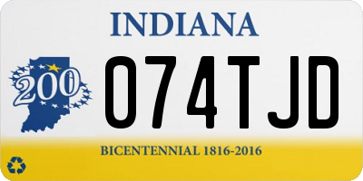 IN license plate 074TJD