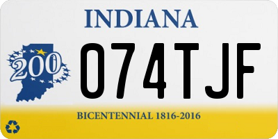 IN license plate 074TJF