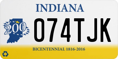 IN license plate 074TJK