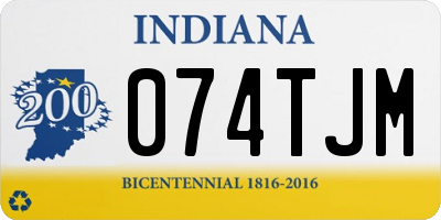 IN license plate 074TJM