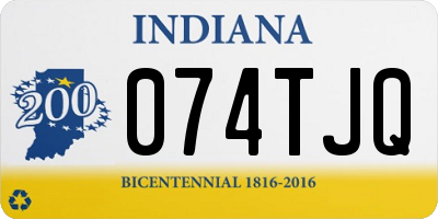 IN license plate 074TJQ