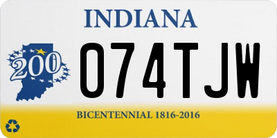 IN license plate 074TJW
