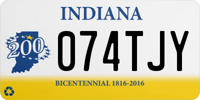 IN license plate 074TJY