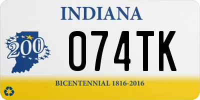 IN license plate 074TK