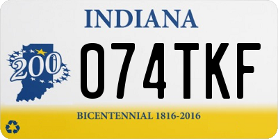 IN license plate 074TKF