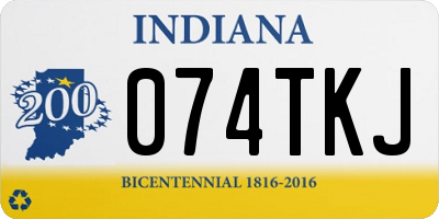 IN license plate 074TKJ