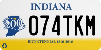 IN license plate 074TKM
