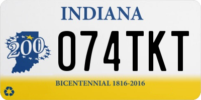 IN license plate 074TKT