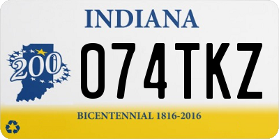 IN license plate 074TKZ