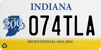 IN license plate 074TLA