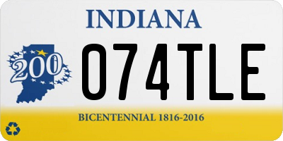 IN license plate 074TLE