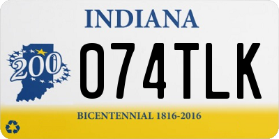 IN license plate 074TLK
