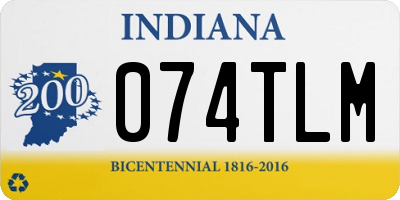 IN license plate 074TLM